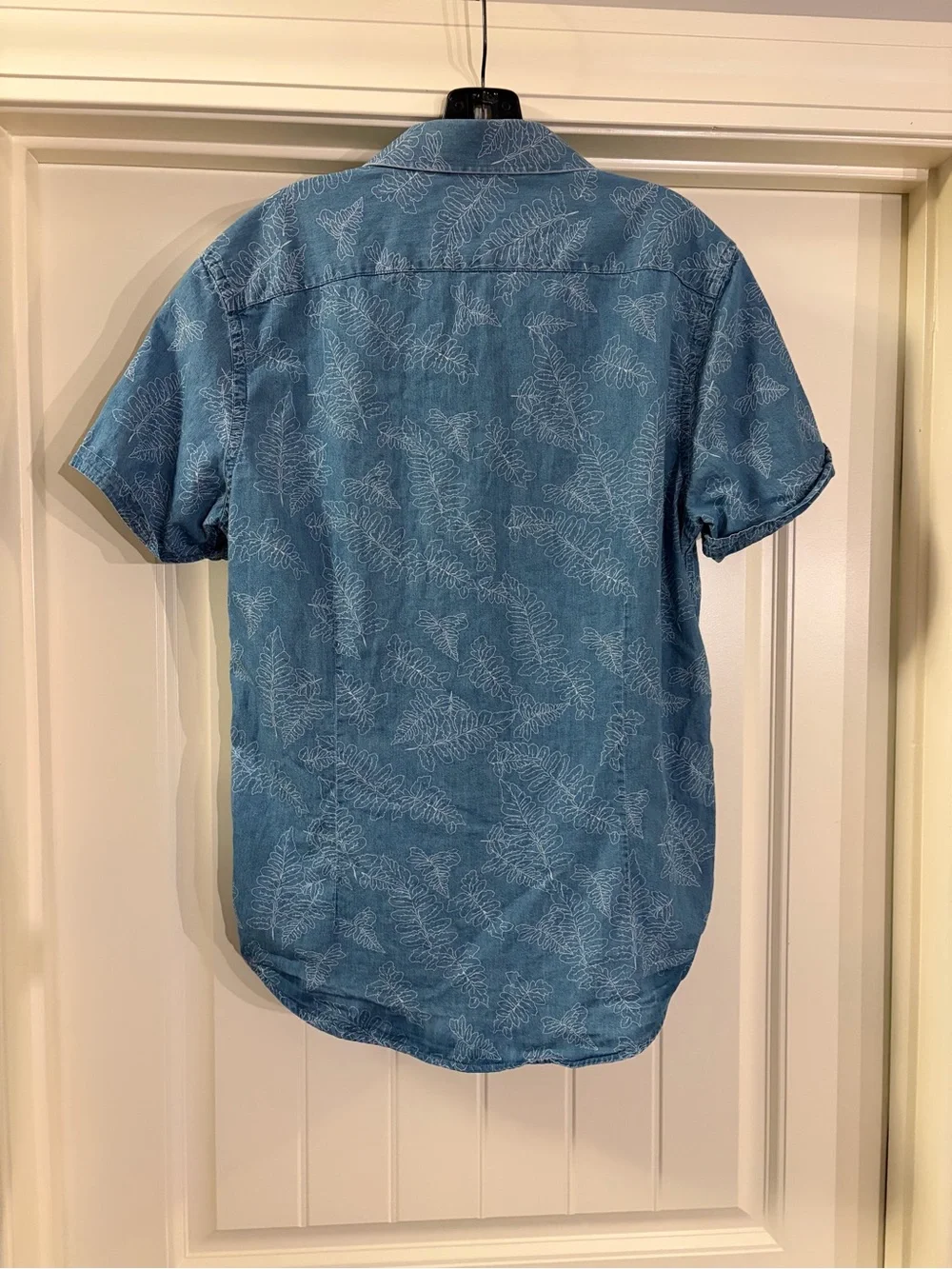 Steel & Jelly Blue Short-Sleeve Printed Button-Down Shirt - Men